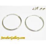 گوشواره نقره حلقه ای درخشان