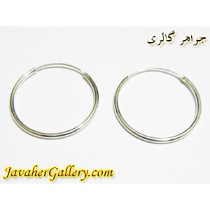 گوشواره نقره حلقه ای درخشان