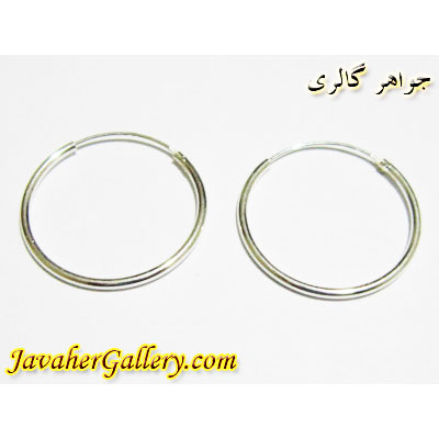 GO-1023 گوشواره نقره حلقه ای درخشان