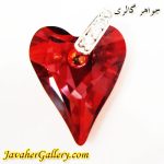 آویز سواروسکی swarovski اصل نقره قرمز طرح قلب